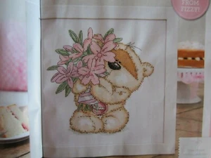 Fizzy Moon with Flowers cross stitch chart  - Picture 1 of 1