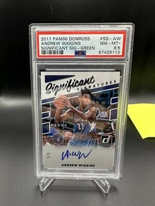 2017 Donruss Andrew Wiggins Significant Signatures Green Auto 5/5 PSA 8.5 #SS-AW - Bild 1 von 2