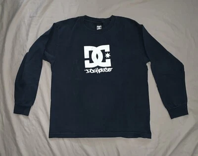 DC Shoes Co YL Juvenil Grande De Colección Azul Marino 100% Algodón Camisa Manga Larga 18.5 x 23 Foto 1 de 4