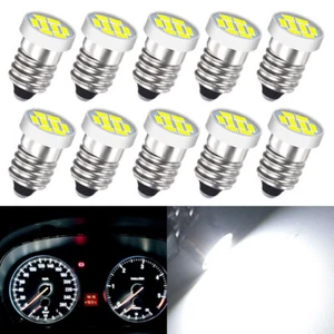10x WHITE For JAGUAR Mk2 TR3 TR4 TR6 SPEEDO REV COUNTER LED GAUGE BULBS E10 MES - Picture 1 of 5