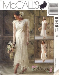 ABITI DA SPOSA taglia 16 esclusivi Alicyn McCall's 6948 motivo da cucito INTATTO - Foto 1 di 4