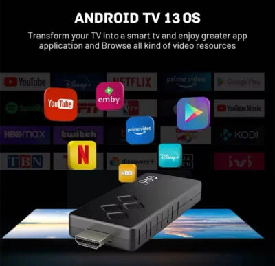 TV Stick Android 13.0 Dual-Band Player Bluetooth Voice TV BOX Google Voice G96