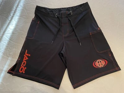 Pantalones Cortos Jaco MMA Lucha Libre Grappling Elastizados Deporte Gimnasio Negro/Rojo Talla 30 Foto 1 de 4