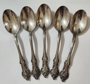 International ORLEANS 5 Place Spoons Deep Silver Vintage Silverplate Flatware  - Picture 1 of 4