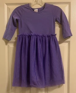 Hanna Andersson Purple Tulle Dress Girls Size 120 6-7 - Picture 1 of 2