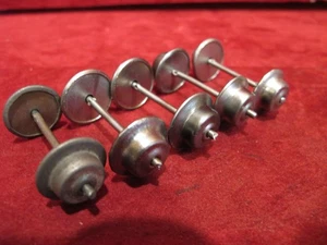 10 Wheels & 5 Axles - for Marx 3/16 freight cars - METAL  WHEELS. FOR 8 WHEEL - Picture 1 of 6