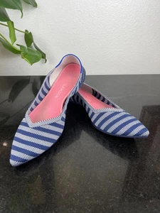 Zapatos planos Rothy's The Point Riviera azul gris punta para mujer talla 12 - Imagen 1 de 9