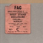 Used Ticket - Chelsea v Burnley 24.1.1970 FAC