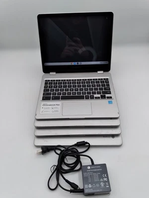 Lot of 4 - Samsung Chromebook Plus Convertible Touch XE513C24 w/ Chargers - Image 1 of 4