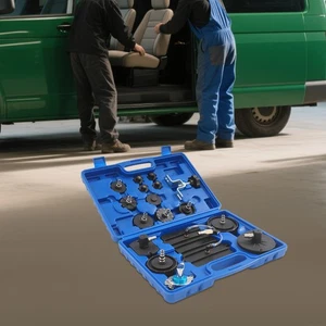 Kit de purga de cilindros, kit de purga a presión de líquido de frenos con 12 adaptadores EE. UU. EE. UU. - Imagen 1 de 14