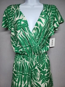 Anthropologie Kindred S Green Floral Maxi Wrap Ruffle Dress Flutter Sleeve - Picture 1 of 21