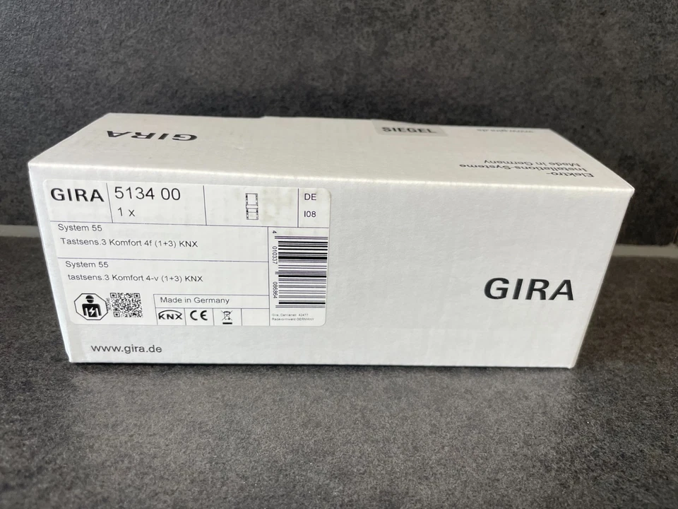 KNX Tastsensor 3 Komfort 4fach GIRA System 55 513400 , Neu, Ovp - Bild 1 von 1