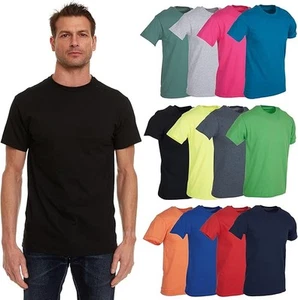 12 Pack BILLIONHATS Plus Size Men Cotton T-Shirt Bulk Big Tall Short Sleeve - Picture 1 of 5