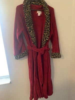 Oscar De Larenta женщин красный халат животное печати Sz L гостиной уютный сексуальный - Изображение 1 из 4