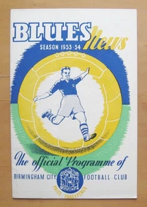 BIRMINGHAM CITY v SWANSEA TOWN 1953/1954 *Programa de fútbol en muy buen estado* - Imagen 1 de 2