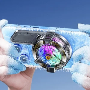 Refroidisseur téléphone portable avec ventilateur RGB et installation magnéti - Photo 1 sur 13