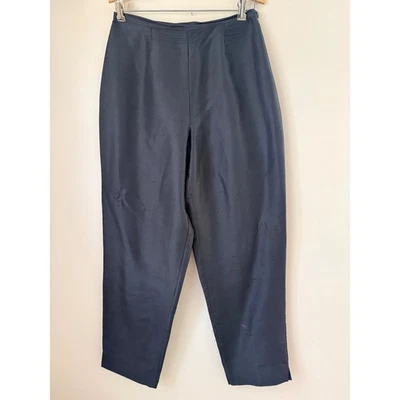 JOHN PAUL RICHARD Womens Black Silk High Waist Dress Cropped Pants Size 10 - Image 1 of 4