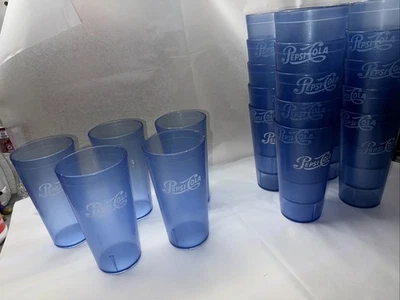 Pepsi-Cola Restaurant 20oz Tazas Azules Carlisle #5220 ~ Lote de 25 HECHAS EN EE. UU. DE COLECCIÓN Foto 1 de 4