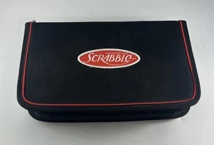 Scrabble Game Folio Travel Edition Zippered Case Snap in Tiles Portable COMPLETE - Picture 1 of 3