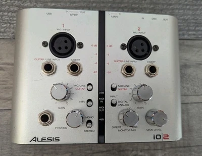 Alesis io|2 Audio Recording Interface Silver - 2 channels - Image 1 of 4