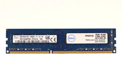 Memoria sin búfer SK Hynix 8 GB 2Rx8 PC3-12800U-11-13-B1 sin ECC HMT41GU6BFR8C-PB Foto 1 de 2