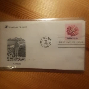 Flowers of America 1981 FDC 4/23/81 lot of 4 Dahlia,Lily,Camelia,Rose -18 Cent  - Picture 1 of 4