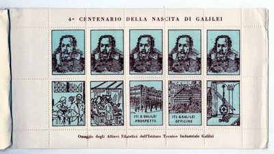 italia - LIBRETTO NUOVO ERINOFILO GALILEO GALILEI per IL 4° CENT. della NASCITA - Immagine 1 di 3