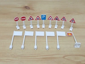 Vintage 1970s/80s Lego Road Signs & Flags Bundle - Shell Garage  - Picture 1 of 7