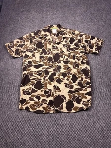 Vintage Walls Shirt Mens X Large Tall Short Sleeve Camo Hunting Button Up 80s - Picture 1 of 6