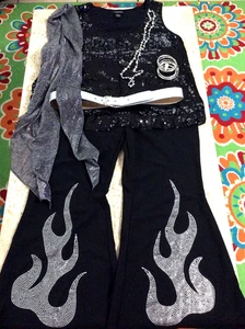 Women's Plus Sz 3X 80's Rocker Dancer Diva Womens Halloween Costume Cosplay Real - Picture 1 of 13
