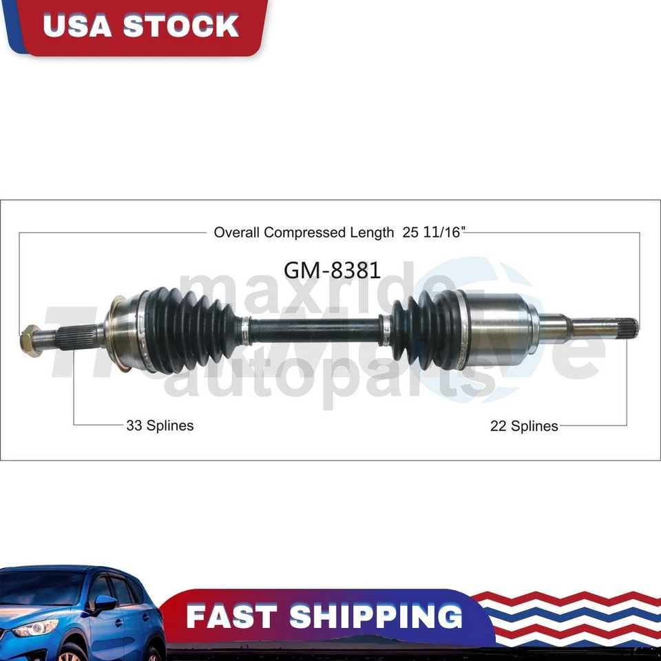 Junta de eje CV del lado del conductor delantero izquierdo para Chevrolet Cruze 2016 2017 2018 2019 Foto 1 de 1