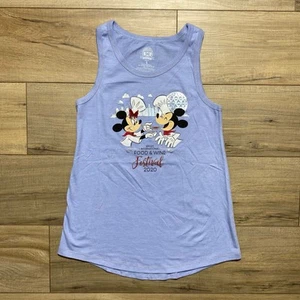 Disney Womens EPCOT Food & Wine Festival 2020 Tank Top Size Small Light Blue - Picture 1 of 7