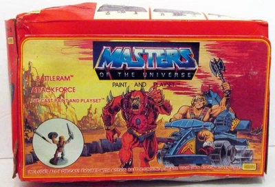 1983 年 UNIVERSE MASTERS 9 压铸人物彩绘玩具套装未打孔十字盒 — 第 1/4 张图片