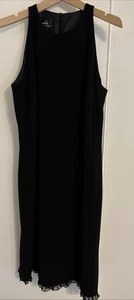 Ralph Lauren Green Label Damen schwarzes Kleid gefüttert, geraffter Saum Größe 6 gebraucht, in einwandfreiem Zustand - Bild 1 von 9