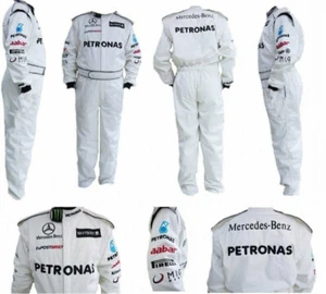Go Kart Racing Suit White Mercedes Karting And Racing Suit In All Sizes - Picture 1 of 2