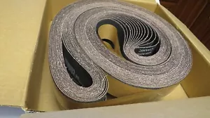 11 ) NORTON R9998 CERAMIC ( 2-1/4" X 132" ) HEAVY DUTY ABRASIVE BELT 36 GRIT - Picture 1 of 6