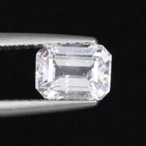 1.25 ct TOP LUSTROUS PINK SADE OF NATURAL WHITE SAPPHIRE Octagon C Vdo 0415 SMY - Picture 1 of 2