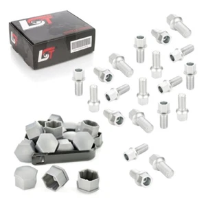 20x Bullone per Ruota Cappuccio Set Sfera M14x1, 5x27 per Audi A2 8Z0 A8 4D2 4D8 - Picture 1 of 11