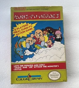Nintendo NES Kung Fu Heroes 1986 gioco, scatola e cover antipolvere - Foto 1 di 24