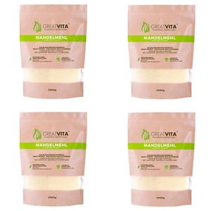 GreatVita 4x1kg Mandelmehl fein gemahlen, aus blanchierten Mandeln naturbelassen - Bild 1 von 7