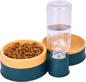 Food and Water Dispenser - 2-in-1 17oz Gravity-Fed Bowl for Dogs and Cats - Picture 1 of 5