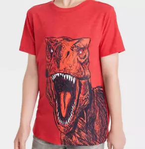 NEW Cat & Jack Boys' Roaring T-Rex Short Sleeve Graphic T-Shirt Small (6/7) - Picture 1 of 1