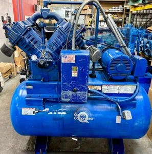 25 HP Quincy Model 5120 Air Compressor On 200 Gallon Tank - Picture 1 of 4