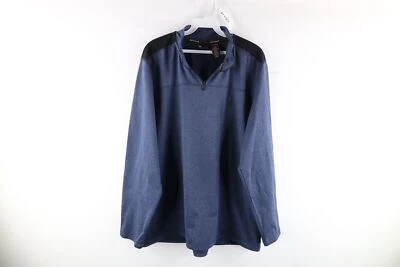 Spyder Active Mens Large Spell Out 1/4 Zip Pullover Skiing Top Heather Blue - Image 1 of 4