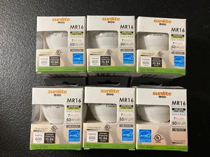 Sunlite MR16/LED/7W/12V/FL40/D/E/50K LED 7W (50W EquiV) Light Bulbs Case of 6 - Picture 1 of 1
