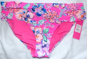 LILLY PULITZER Lagoon Sarong Bikini Bottom  "LAST BUD NOT LEAST"  Size 12  NWT - Picture 1 of 3