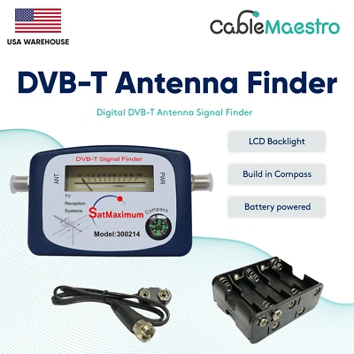 DVB-T Digital Antenna Signal Finders Strength Meter TV Compass Aerial DIRECTV - Image 1 of 4