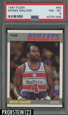 1987 Fleer Basketball #69 Moses Malone Washington Bullets PSA 8 NM-MT