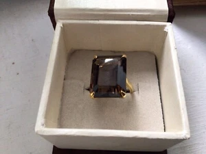 Large Natural Smokey Quartz Ring - Picture 1 of 5