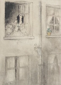 Louis ICART (1888-1950) Marguerite At The Window Paris Circa 1920 France - Picture 1 of 3